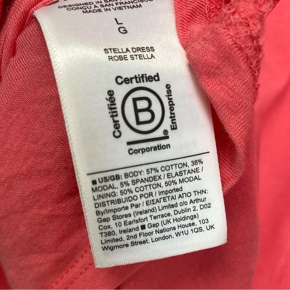 ATHLETA PINK CORAL RUCHED BODYCON LINED STELLA DRESS - Picture 5 of 8